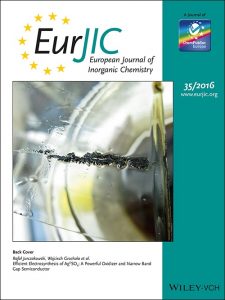 Cover 'European Journal of Inorganic Chemistry' 2016